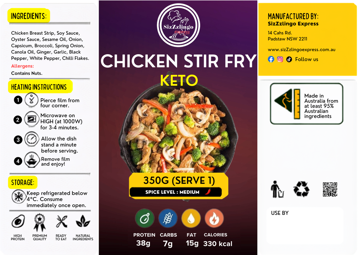 Chicken Stir Fry 350g (KETO)