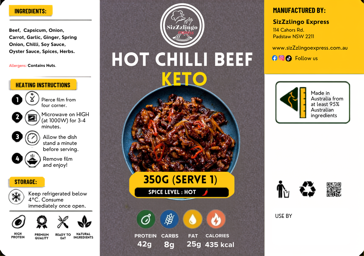 Hot Chilli Beef 350g (KETO)