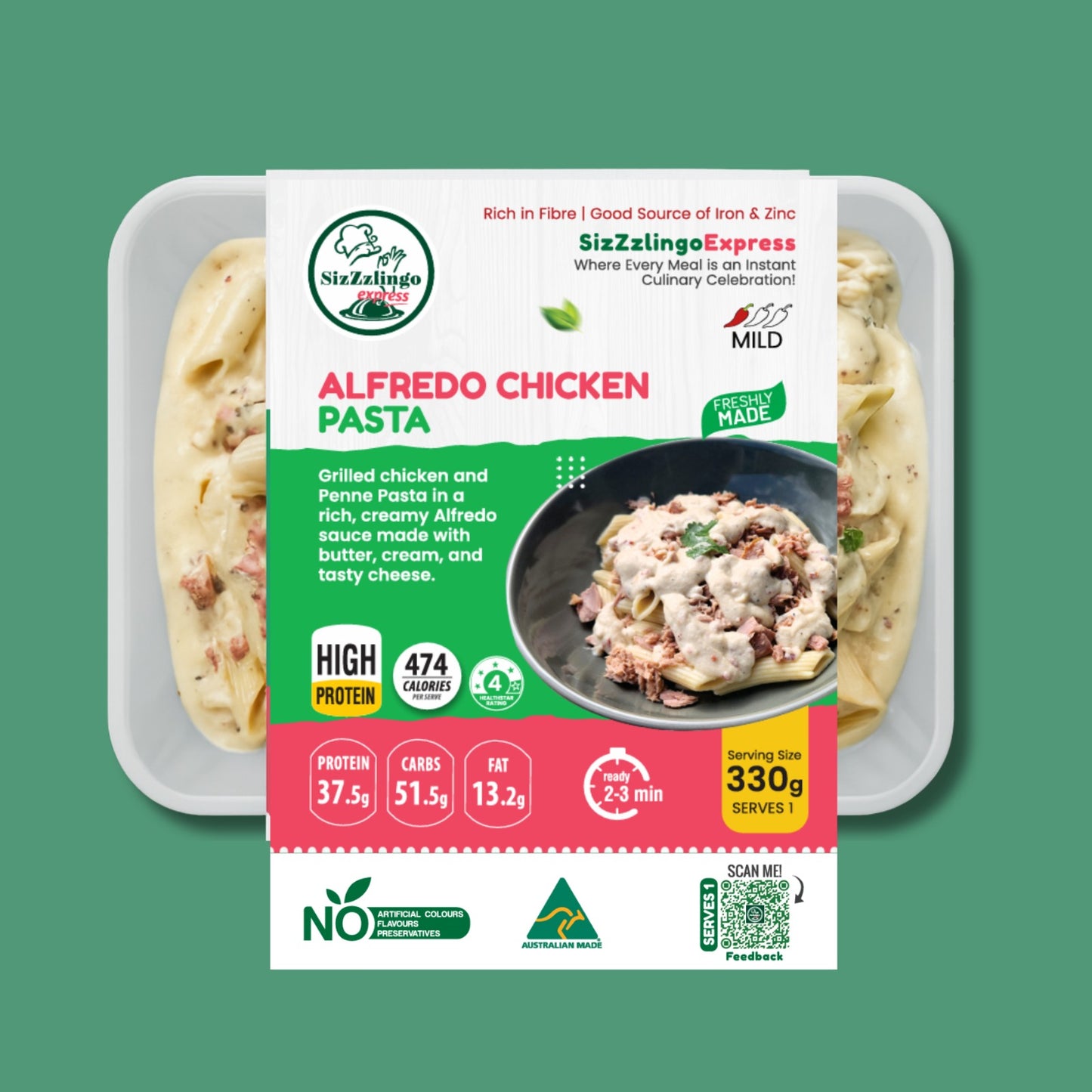 Alfredo Chicken Pasta 330gms