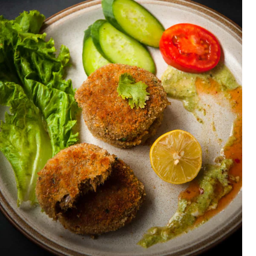 Beef Shami Kabab with Fresh Vegetables 350g (KETO)