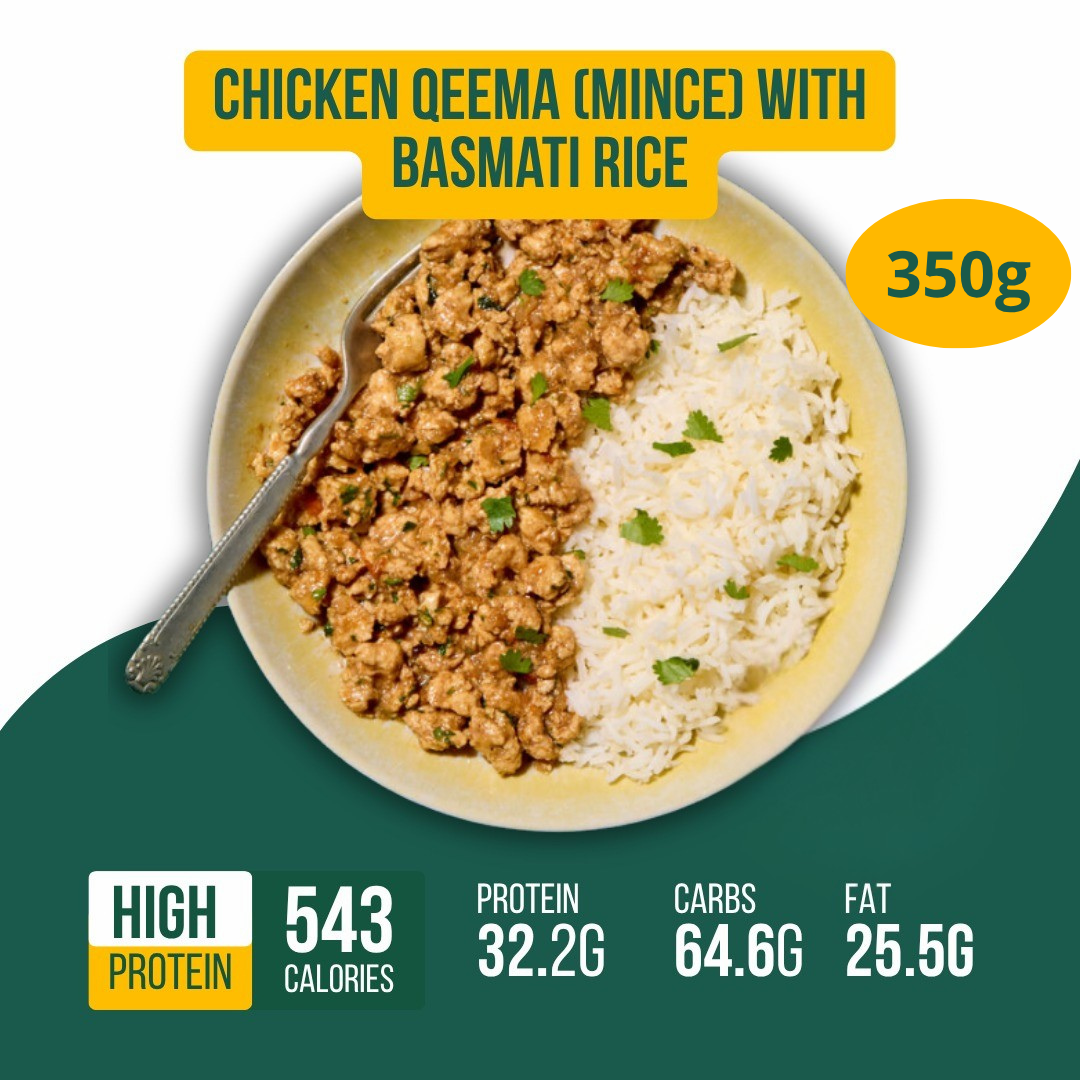 Chicken Qeema (mince) with Basmati Rice 350gm