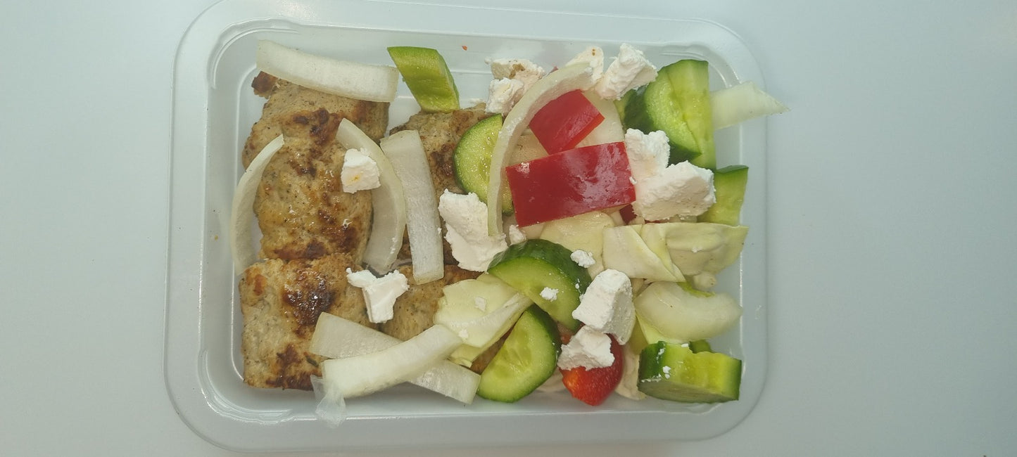 Chicken Seekh Kabab with Fresh Vegetables 350g (KETO)