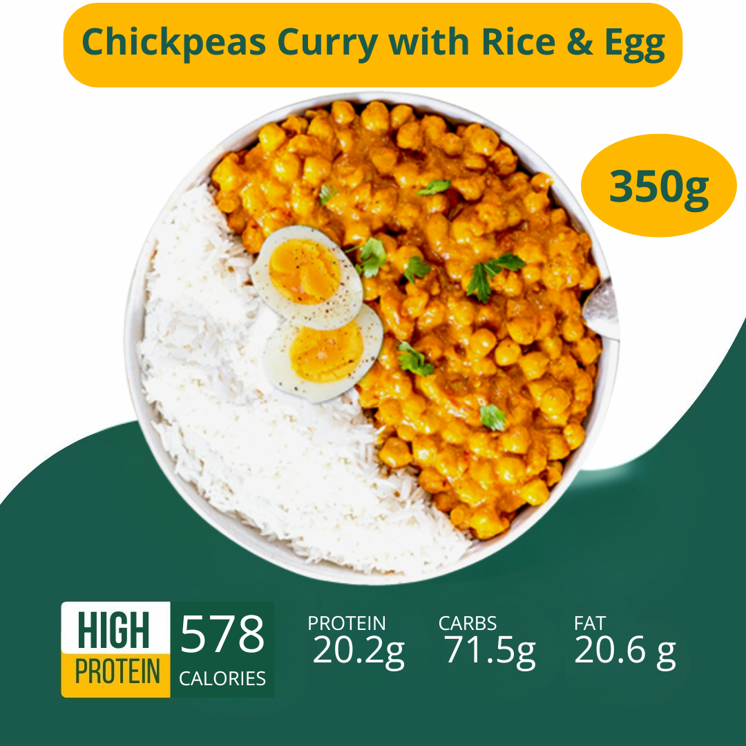 Chickpeas Curry with Rice & Egg 350g