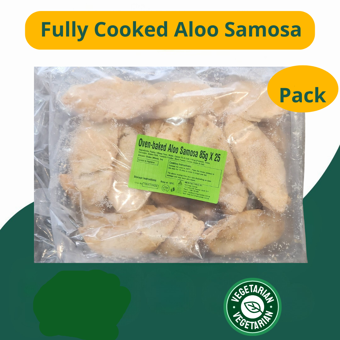 Fully Cooked Aloo Samosa 80gms x 25 pcs (Frozen)