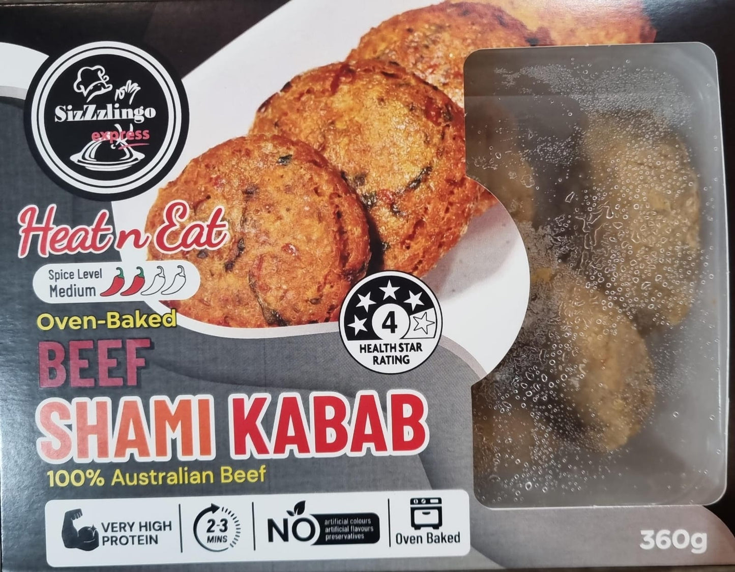 Beef Shami Kebab 360gms (Fully cooked)