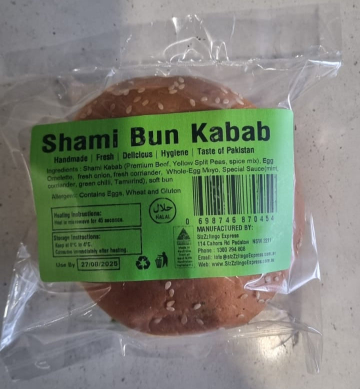 Shami Bun Kabab Burger (Lahori Style)