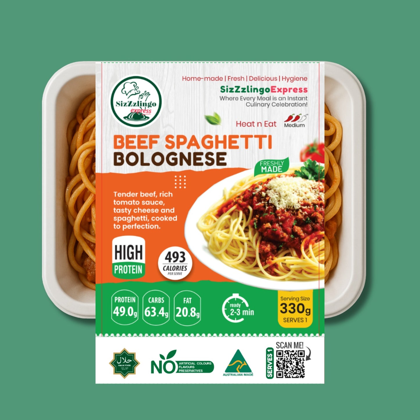 Beef Spaghetti Bolognese 330gms