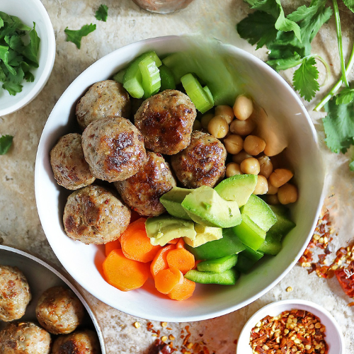 Beef Meatballs with Fresh Vegetables 350g (KETO)