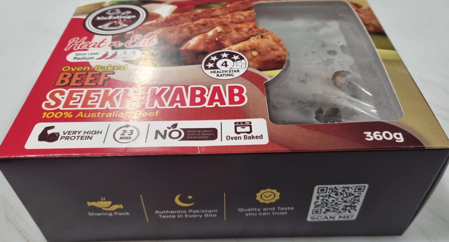 Beef Seekh Kabab 360g (Fully cooked)