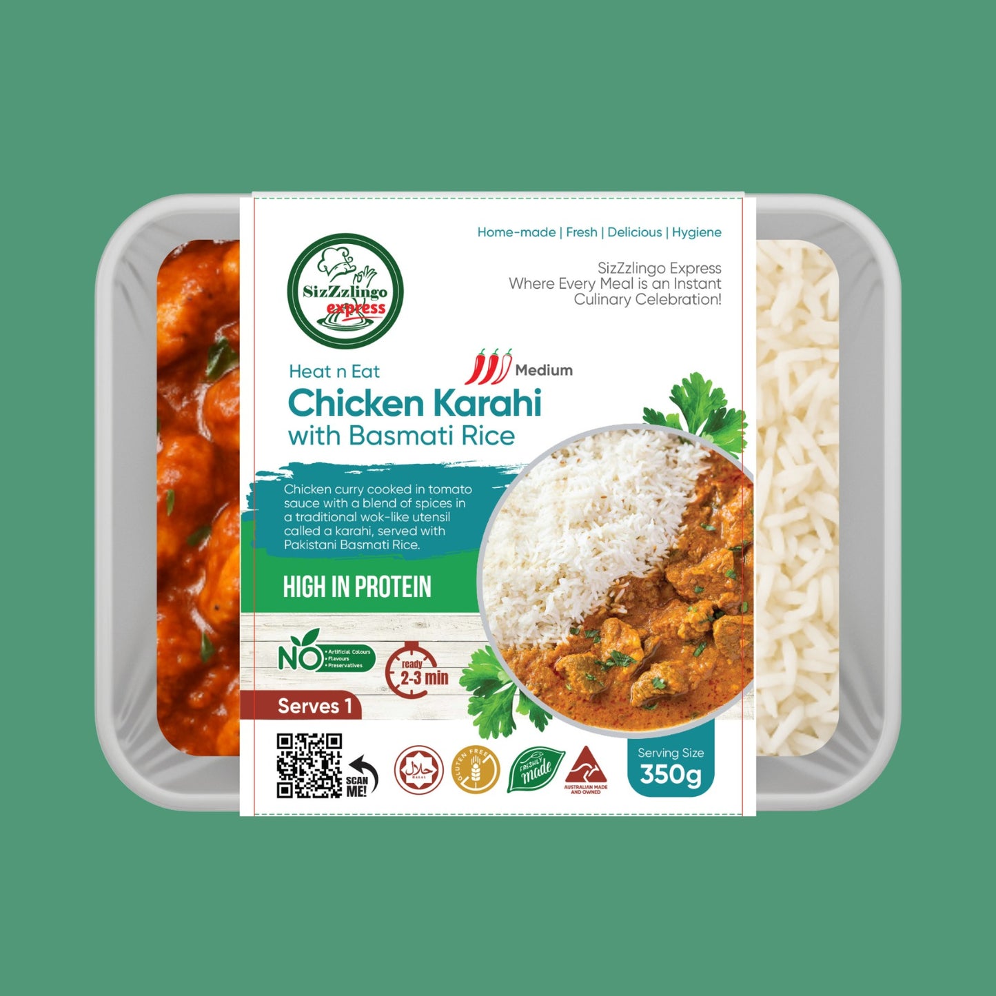 Chicken Karahi with Basmati Rice 350g