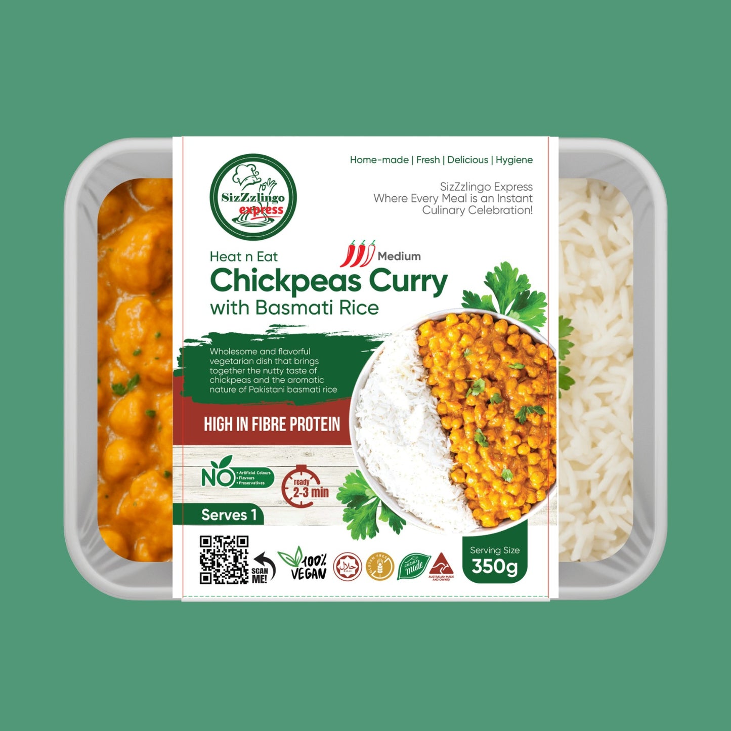 Chickpeas Curry with Basmati Rice 350g