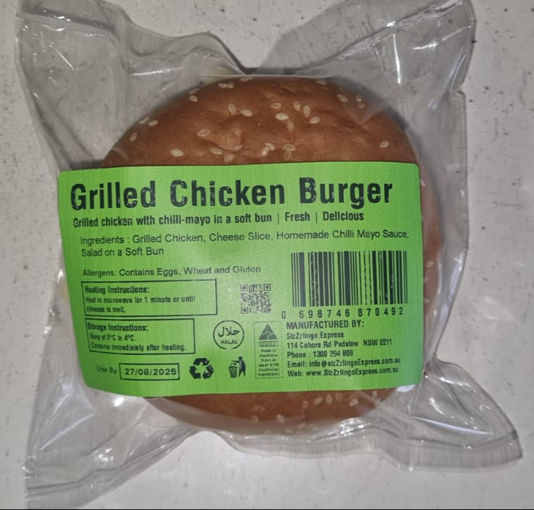 Grilled Chicken Burger