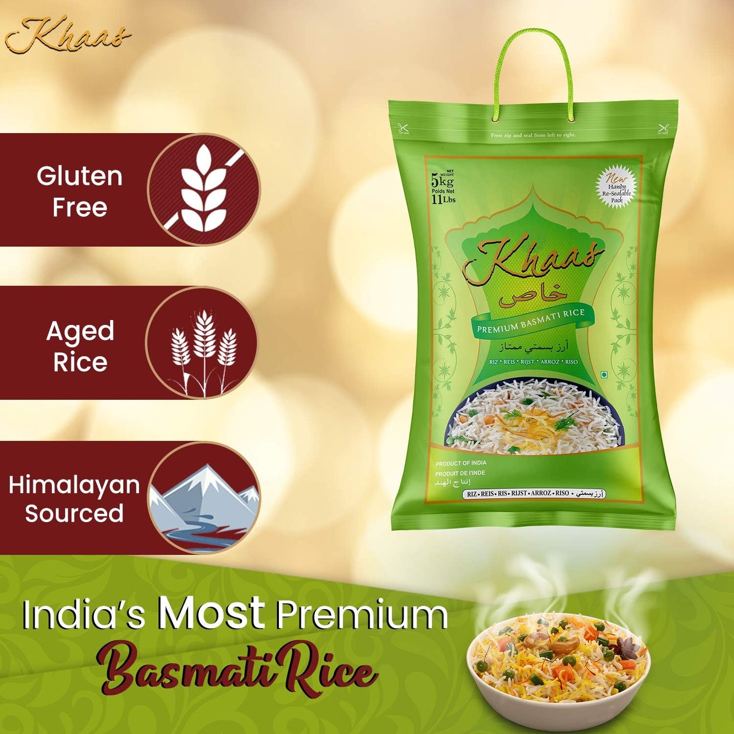 Khaas Premium Basmati Rice 5 kg
