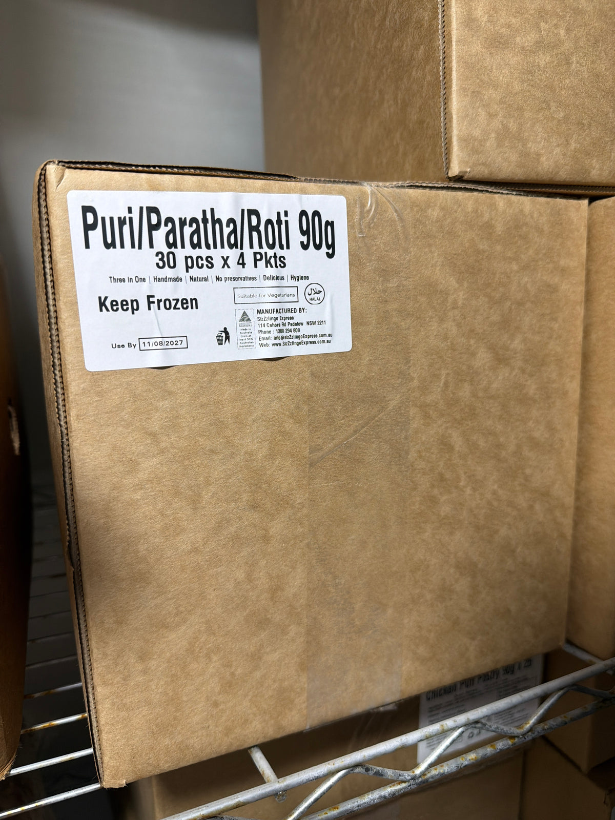 Roti/Paratha/Puri (Plain) 2700g (90g x 30 pcs) [Frozen]