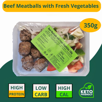 Beef Meatballs with Fresh Vegetables 350g (KETO)