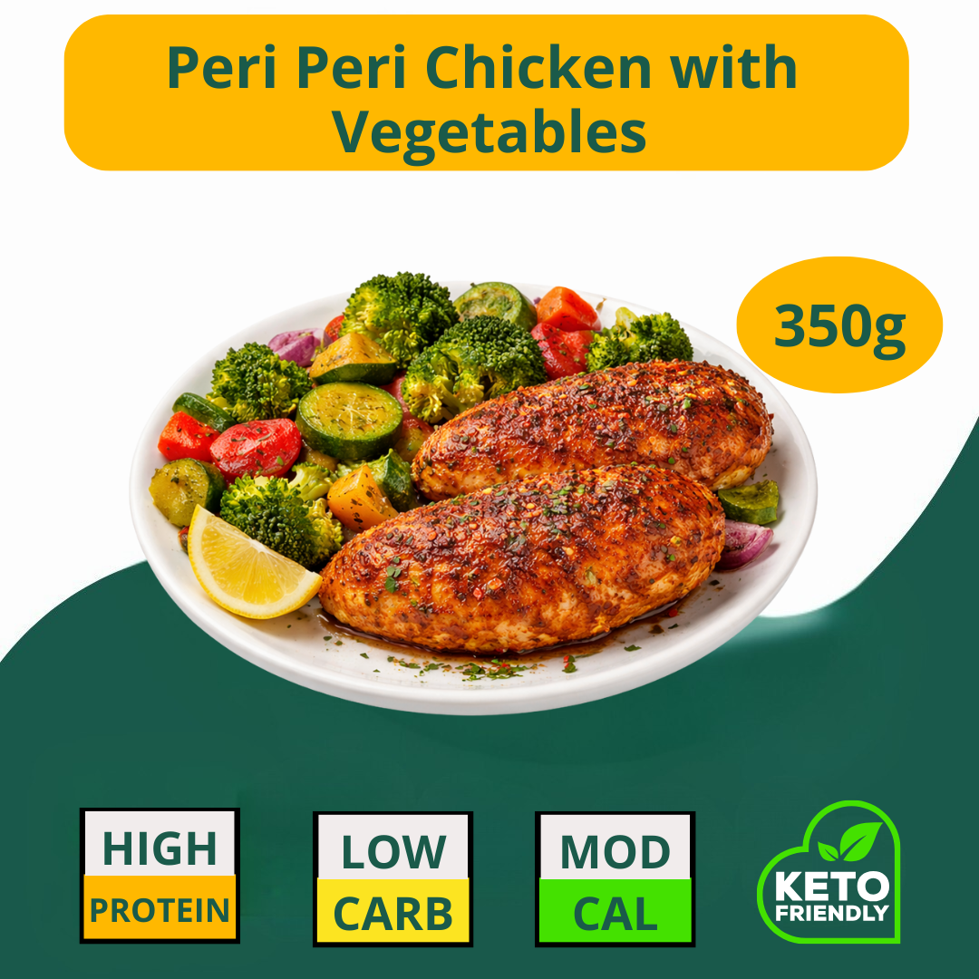 Peri Peri Chicken with Vegetables 350g (KETO)