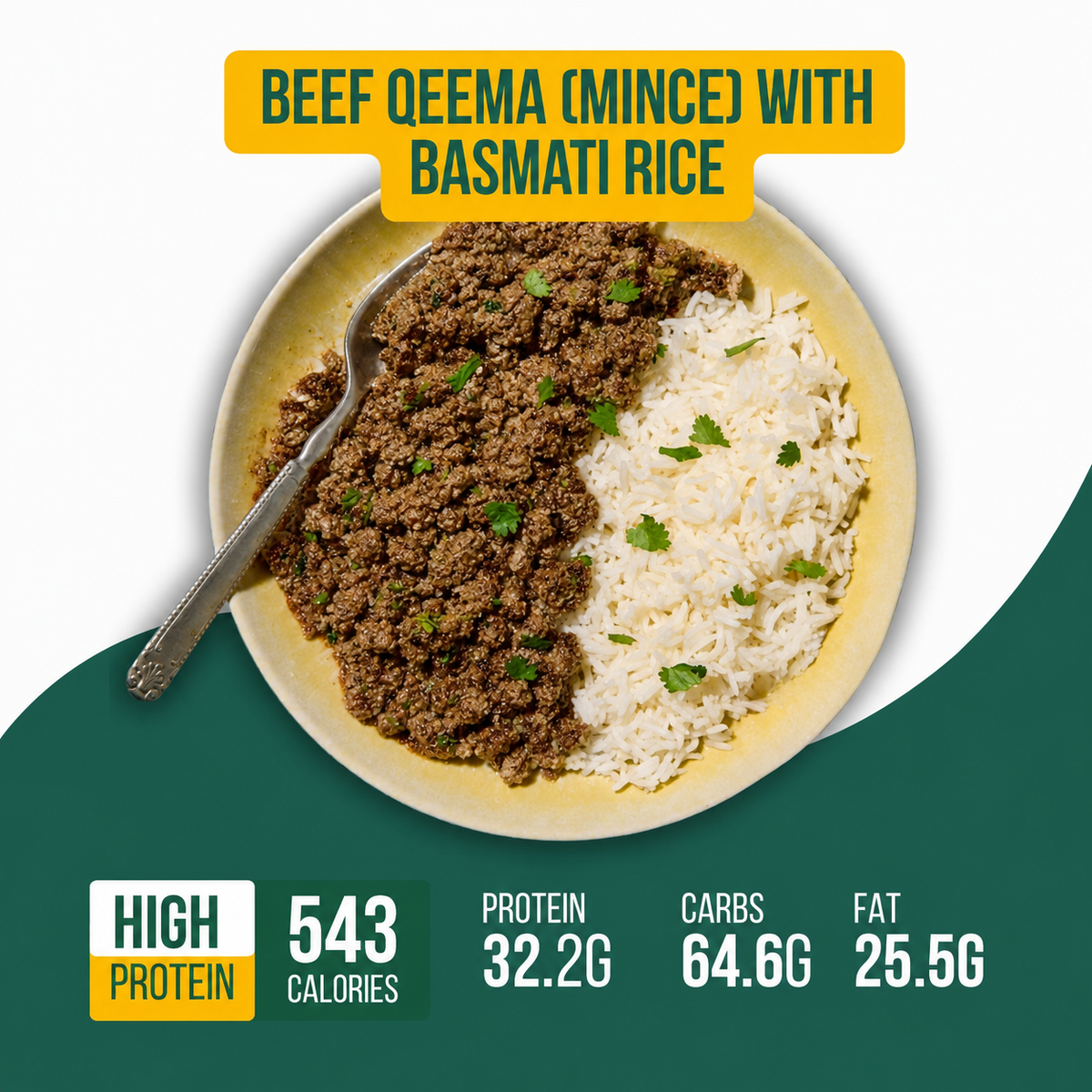 Beef Qeema (mince) with Basmati Rice 350gm