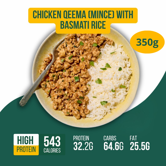 Chicken Qeema (mince) with Basmati Rice 350gm