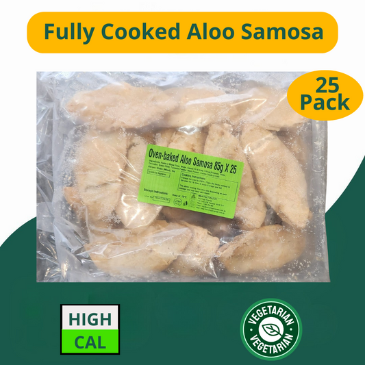 Fully Cooked Aloo Samosa 80gms x 25 pcs (Frozen)