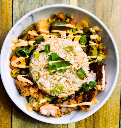 Tandoori Chicken with Brown Rice & Roasted Veggies 330g
