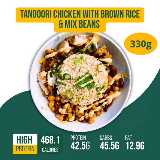 Tandoori Chicken with Brown Rice & mix beans 330g