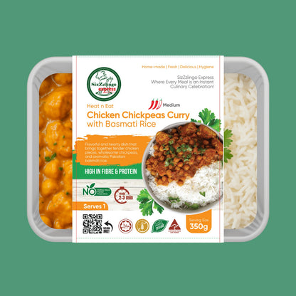 Chicken Chickpeas Curry with Basmati Rice 350g