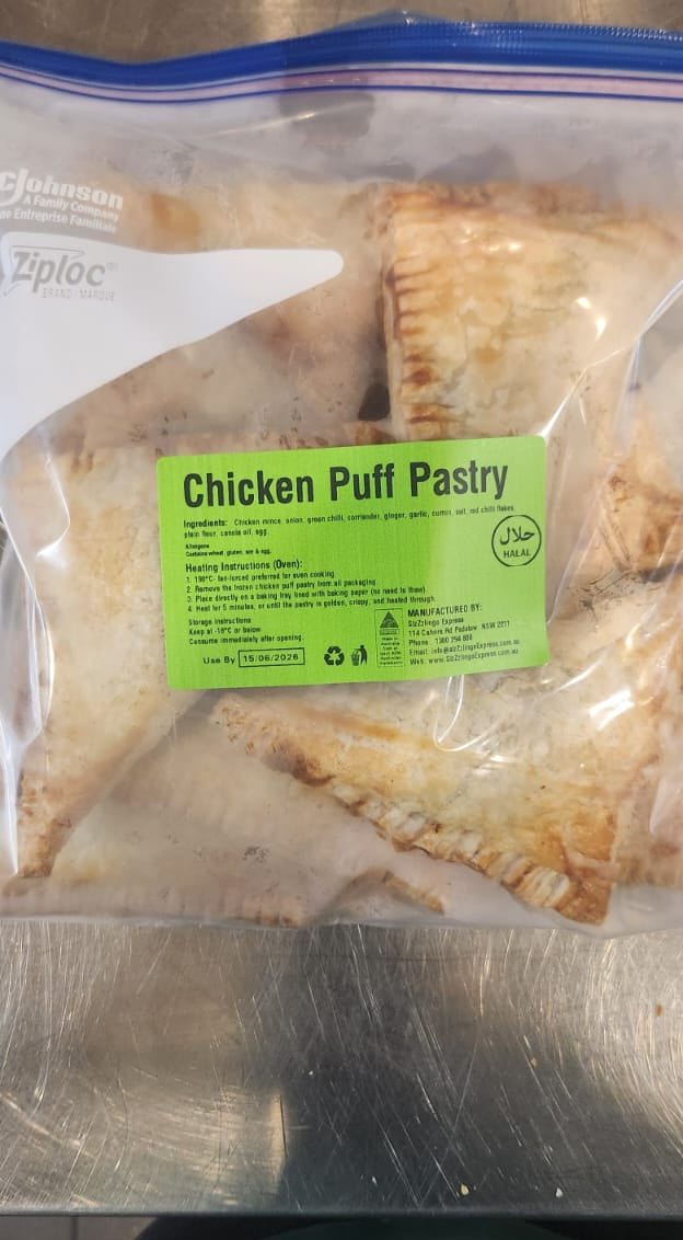 Triangle Chicken Puff Pastry 80g X 12 pcs (Frozen)